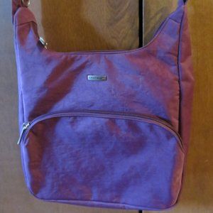 Plum crossbody Travelon travel safety bag, nwot